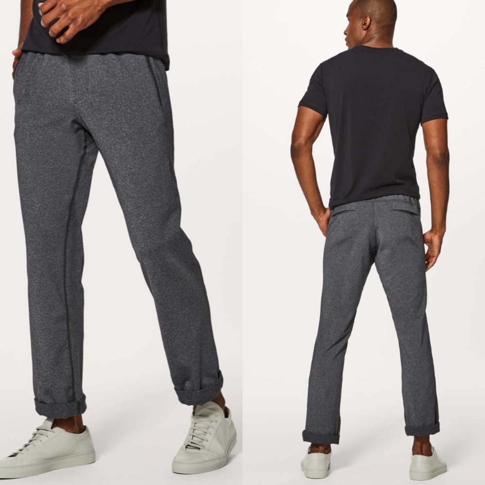Lululemon Mens Charcoal Gray Discipline Straight Leg Sweatpants Relaxed Large